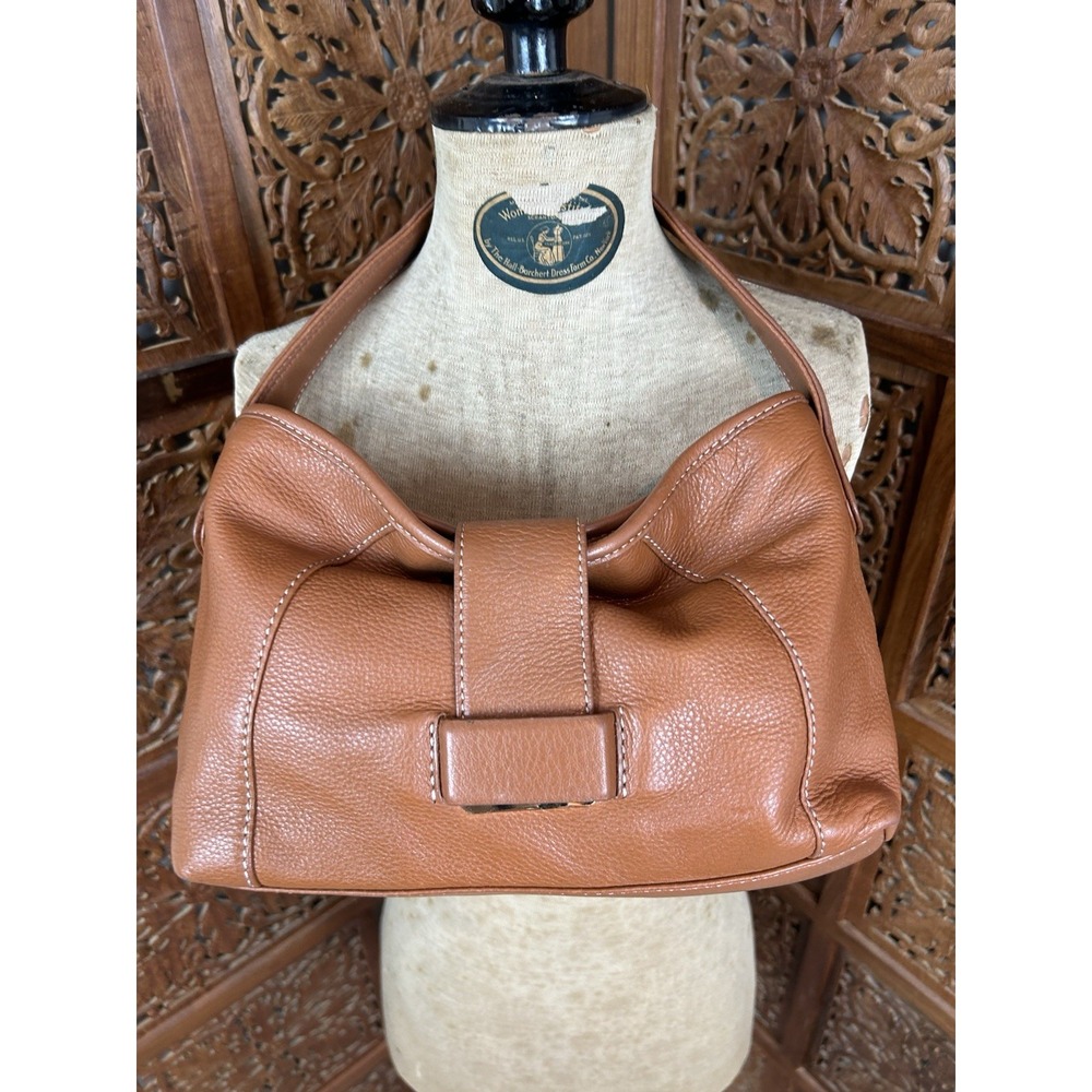 Liz Claiborne Cognac Brown Leather Hobo Bag
